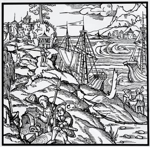 Rytina z De re metallica (O povaze kovů), Georg Pawer nebo Georgius Agricola (1494-1555) od German School