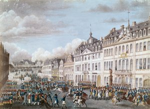 Vstup spojených vojsk Pruska a Hesenska do Frankfurtu, 2. prosince 1792 (kvaš)