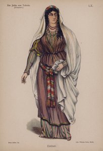 Esther, z Die Judin von Toledo (Židovka z Toleda) od Franze Grillparzera (barevné lito) od German School