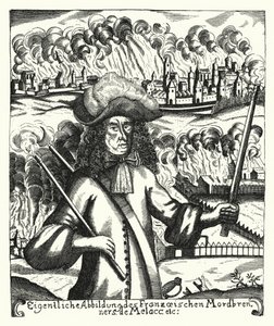 Ezechiel du Mas, Comte de Melac, francouzský voják (rytina) od German School