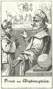 Faust a Mefistofeles (rytina) od German School