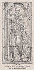 Flavius Aetius, římský generál (rytina) od German School