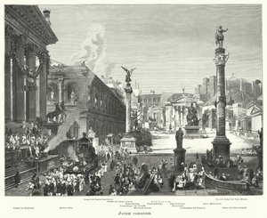 Forum Romanum, starověký Řím (rytina) od German School