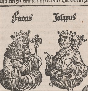 Fragment ilustrace z Norimberské kroniky od German School