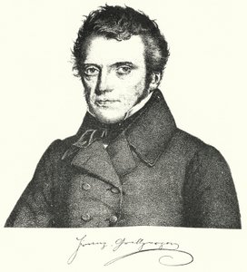 Franz Grillparzer , rakouský dramatik a básník (rytina) od German School