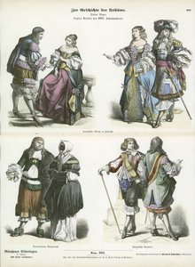 Francouzské a holandské kostýmy, začátek 17. století od German School
