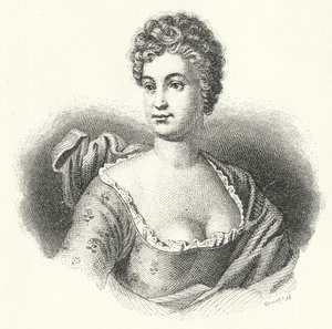 Friederike Caroline Neuber, německá herečka a divadelní režisérka (rytina) od German School