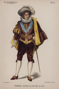 Friedrich, vévoda z Falce, z Der Generalfeldoberst od Ernsta von Wildenbruch (barevné lito) od German School