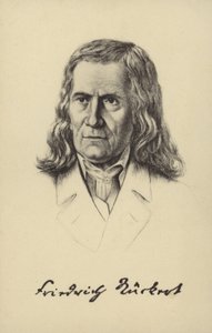 Friedrich Rueckert (1788-1866), německý básník, překladatel a profesor orientálních jazyků (litografie) od German School