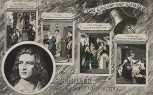 Friedrich Schiller (barevné lito) od German School