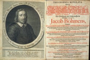 Frontispis k Theosophii Revelata od Jacoba Boehme, 1715 (tisk a rytina) od German School