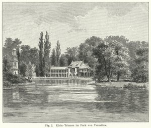 Zahradní design: Petit Trianon, Versailles, Francie (rytina) od German School
