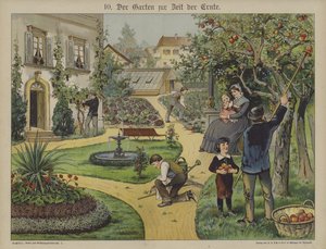 Zahrada ve městě (barva litho) od German School