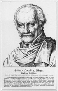 Gebhardt Lebrecht von Blucher, princ z Wahlstadtu (rytina) od German School
