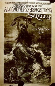 Všeobecná rybářská výstava v Salcburku, 1900 od German School