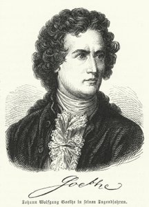 Německý autor Johann Wolfgang Goethe (1749-1832) v mládí od German School