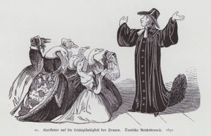 Německá karikatura o důvěřivosti žen od German School