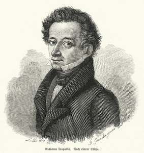 Giacomo Leopardi , italský filozof, básník a filolog od German School