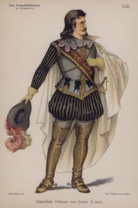 Hannibal, Freiherr von Dohna, z Der Generalfeldoberst od Ernsta von Wildenbruch (barevné lito) od German School
