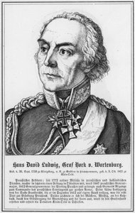Hans David Ludwig, hrabě York v Wartenburg (rytina) od German School