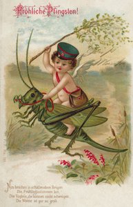 Happy Whitsun (barevná litografie) od German School