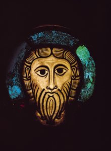 Hlava Krista z opatského kostela sv. Petra a Pavla ve Wissembourgu, kolem roku 1070 od German School