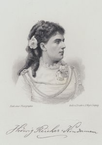 Hedwig Reicher-Kindermann, německá operní pěvkyně (rytina) od German School