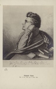 Heinrich Heine (1797-1856), německý básník (litografie) od German School