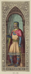 Heinrich I, 919-936 (barevná rytina) od German School