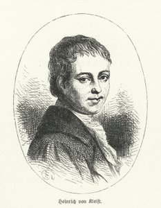 Heinrich von Kleist , německý básník, dramatik, romanopisec a povídkář (litho) od German School