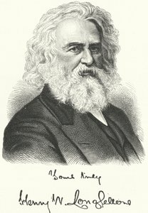 Henry Wadsworth Longfellow , americký básník a profesor (rytina) od German School
