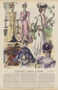 Ilustrace pro Illustrirte Frauen-Zeitung (barevné lito) od German School