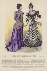 Ilustrace pro Illustrirte Frauen-Zeitung (barevné lito) od German School