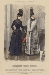Ilustrace pro Illustrirte Frauen-Zeitung (barevné lito) od German School