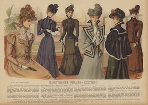 Ilustrace pro Illustrirte Frauen-Zeitung (barevné lito) od German School