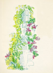 Ilustrace ze Styl, pub. 1922 (pochoir print) od German School