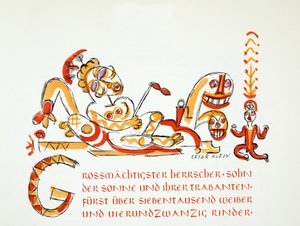 Ilustrace z časopisu Styl, vyd. 1922 (pochoárový tisk) od German School