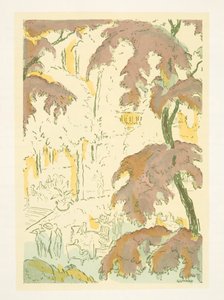 Ilustrace z časopisu Styl, vyd. 1922 (pochoárový tisk) od German School