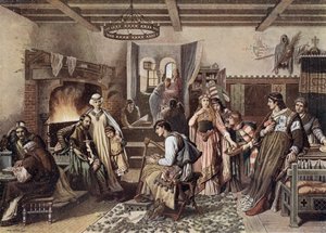 Ve velkém sále německého hradu od German School