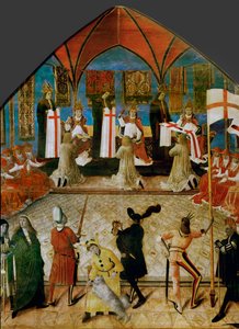 Investitura prvního velmistra Rytířského řádu svatého Jiří, Mosese Siebenhirtera od German School