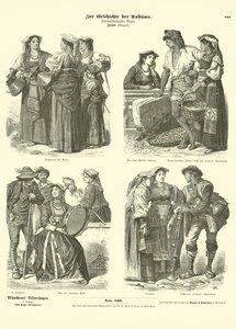 Italské kostýmy, konec 19. století od German School