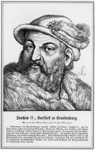 Joachim II., braniborský kurfiřt (rytina) od German School