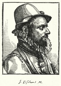 Johann Baptist Fischart , německý satirik (rytina) od German School