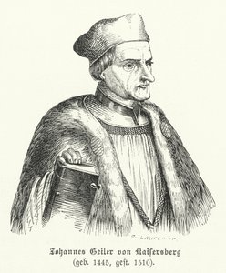 Johann Geiler von Kaisersberg, švýcarský kněz a teolog (rytina) od German School