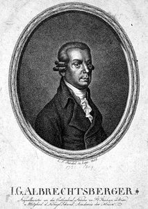 Johann Georg Albrechtsberger (1736-1809) ryl C.F. Riedel od German School