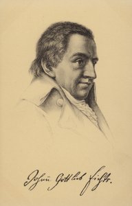 Johann Gottlieb Fichte (1762-1814), německý filozof a spisovatel (litografie) od German School