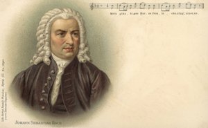 Johann Sebastian Bach (barevné lito) od German School