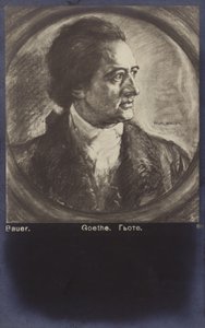 Johann Wolfgang von Goethe (1749-1832), německý básník, prozaik a dramatik (litografie) od German School