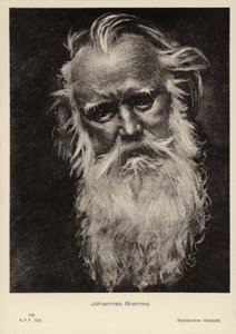 Johannes Brahms , německý skladatel a pianista (1833-1897) od German School