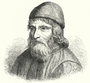 Johannes Trithemius, německý benediktinský opat a polyhistor (rytina) od German School